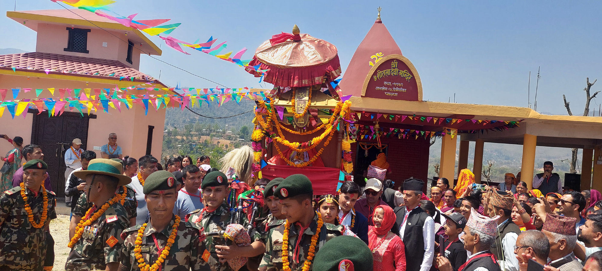 तानसेनमा शीतला देवीको रथ यात्रा निकालियो